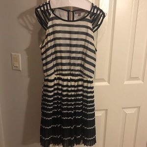 Dress, blue and white striped dress